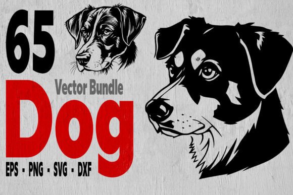 65 Dog Heads SVG Bundle, Dog Breeds Svg