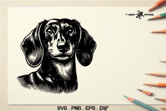 Dachshund Sausage Dog Head Svg