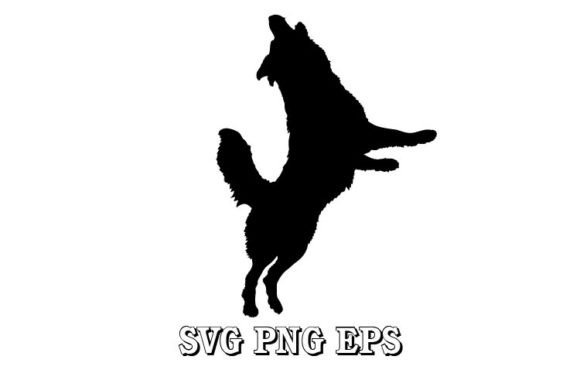Dog Jumping Dog Silhouette SVG