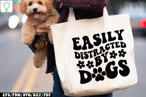 Easily Distracted by Dogs Retro SVG: A Designer's Review