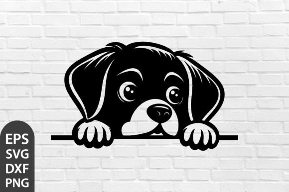 Peeking Dog Laser SVG Cut File